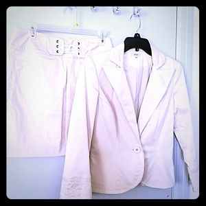 ADORABLE TWO PIECE CREAM SUIT